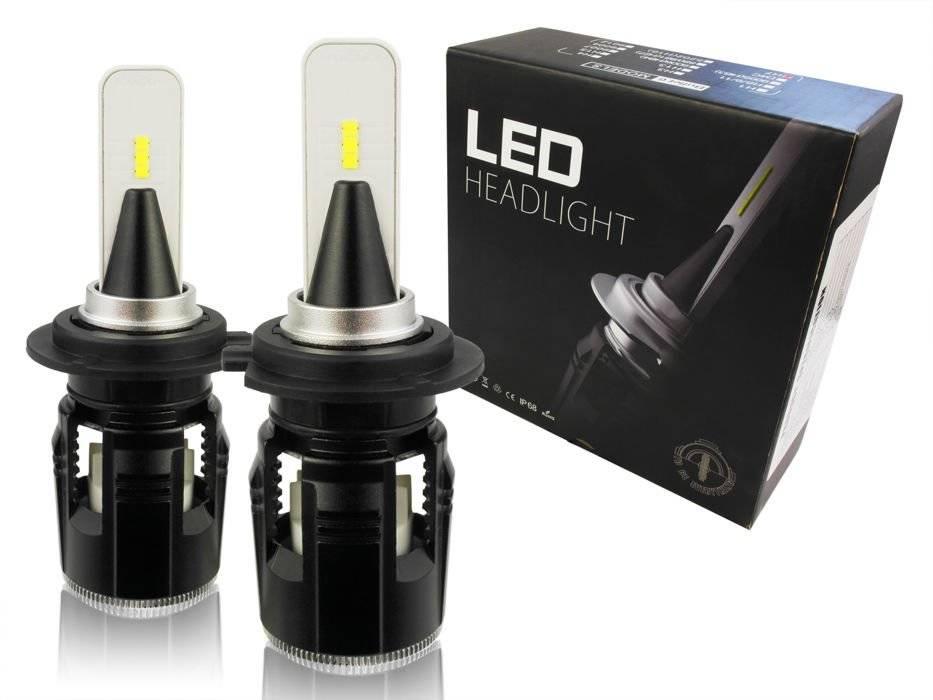 LED21 LED auto žárovka H7 B5 B6 2x20W s aktivním chladičem 2x6000lm